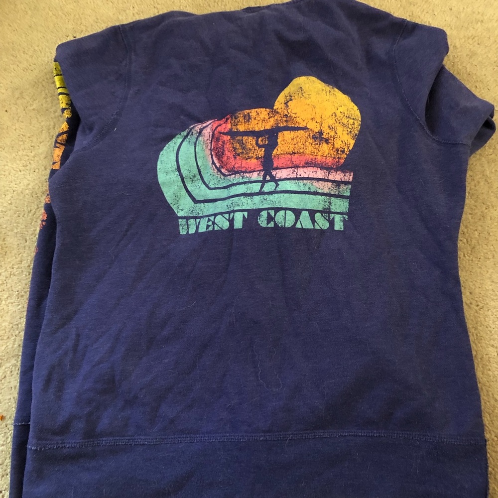Purple Hoodie with Beachy- West Coast graphic